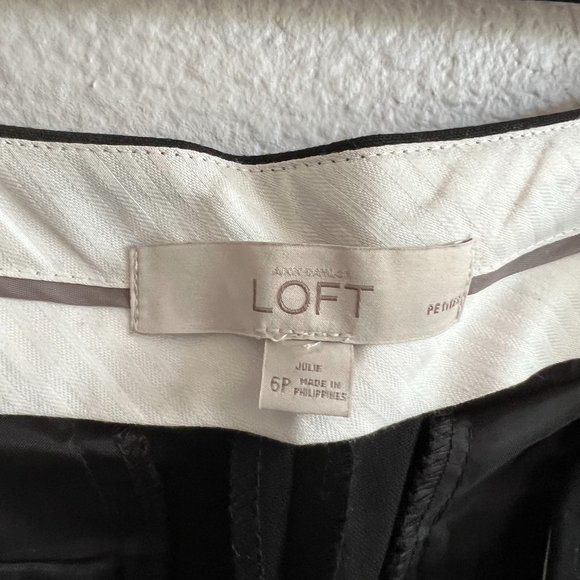 ANN TAYLOR LOFT TAILORED BLACK PANTS - Picture 4 of 4